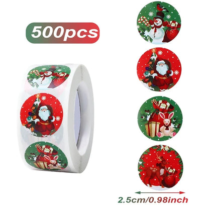 Sneeuwpret Kerststickers met Sneeuwmanontwerpen voor Feestdecoratie