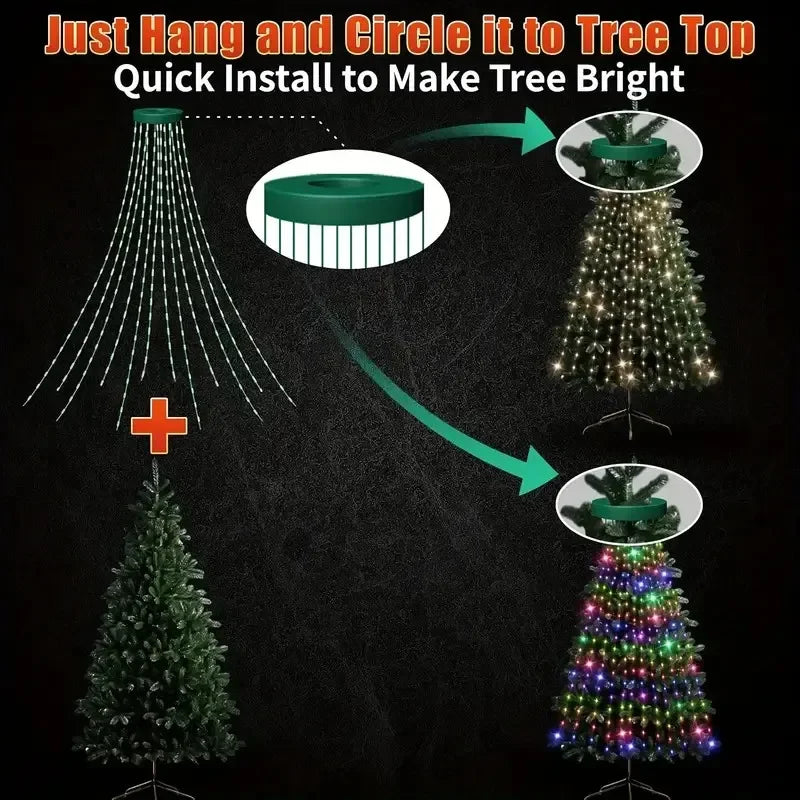 Kerstboomfonkel – Slimme RGB LED Kerstboomverlichting met Afstandsbediening