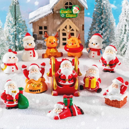 Kerstwereld Figuren – Kerstman en Elanden als Feestdecoratie