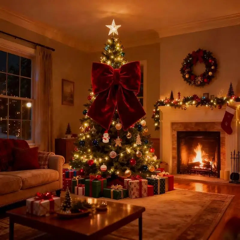 Kerststrikken – Grote Decoratieve Strikken voor Kerstboom en Feestdecoratie