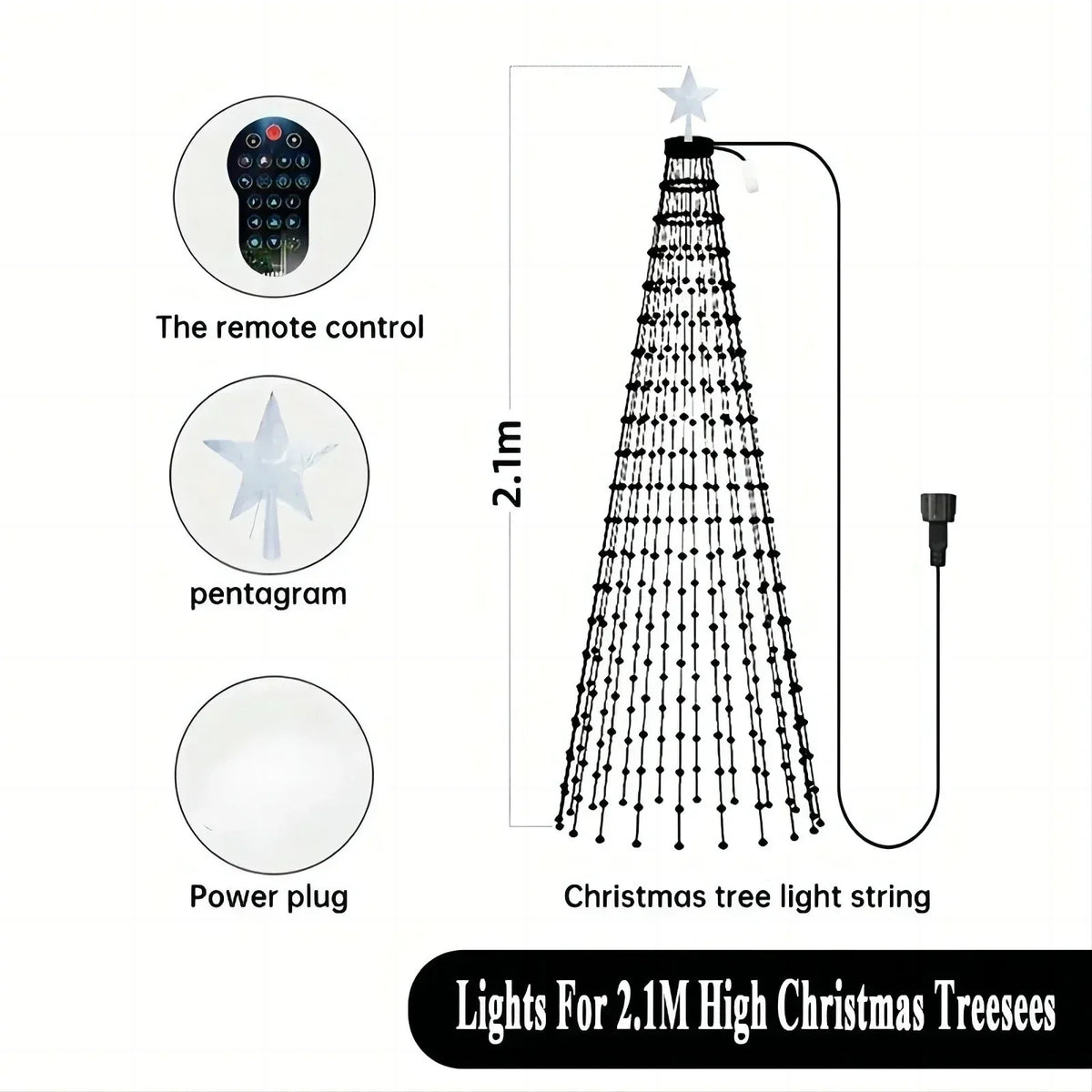 Kerstboomfonkel – Slimme RGB LED Kerstboomverlichting met Afstandsbediening