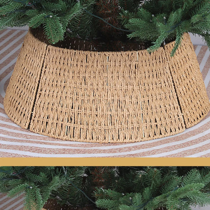 Rotanboom Noëlle – Handgeweven Kerstboomkraag van Rotan van 64 cm