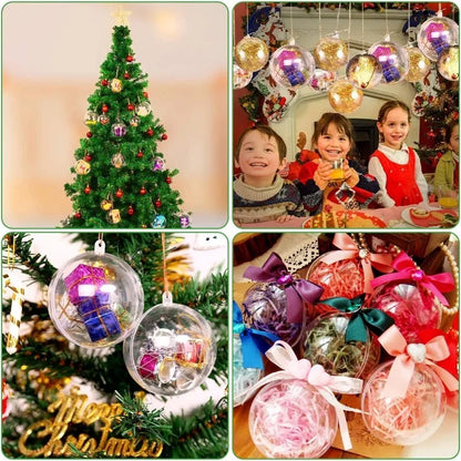 Transparante Kerstballen om te Vullen, 5 tot 10 cm, Diverse Sets
