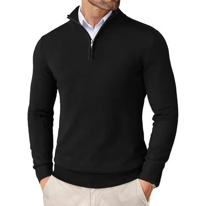 Arveno Herentrui met Halve Rits Comfortabele Gebreide Trui