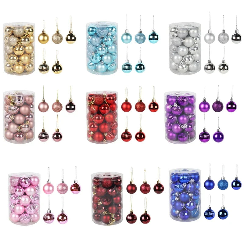 Kerstglans Noëlle – Set van 34 Kerstballen van 4 cm voor de Kerstboom