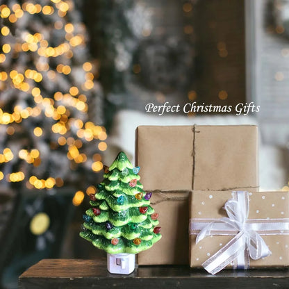 Keramische kerstboom nachtlamp - Feestelijke decoratie voor je huis