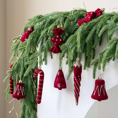 Kersthangers Feestkrans Set van 2 met Decoratieve Kerstfiguren