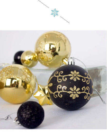 Winterblauw – 44-delige Kerstballenset Blauw Wit in Geschenkdoos