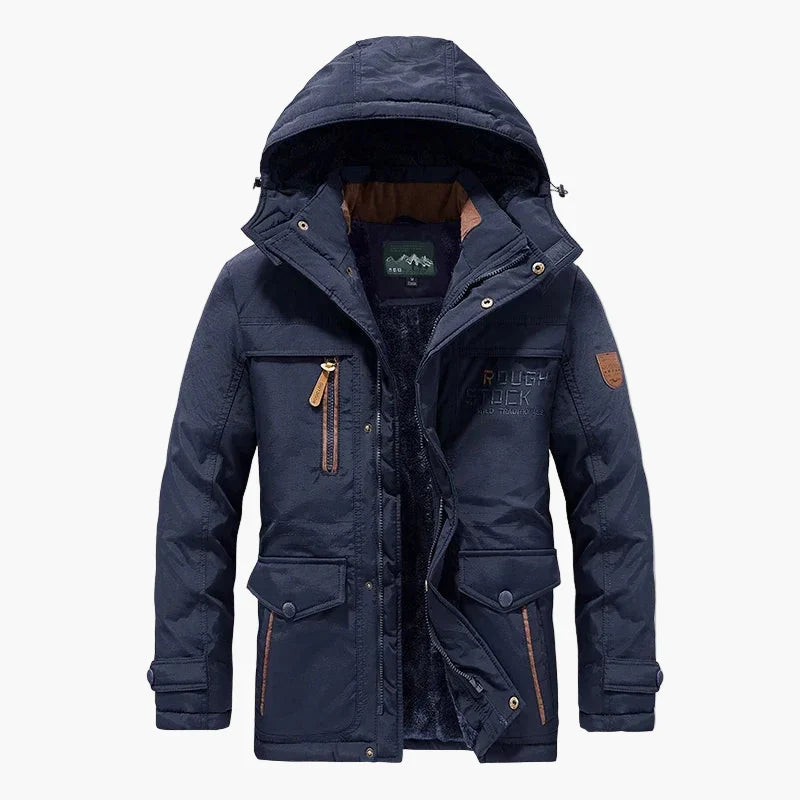 Heren Winterjas – Warme Parka met Capuchon en Praktische Zakken