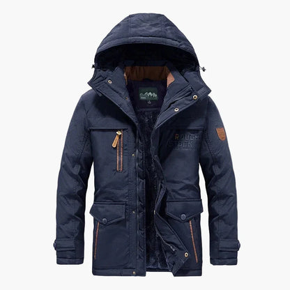 Heren Winterjas – Warme Parka met Capuchon en Praktische Zakken