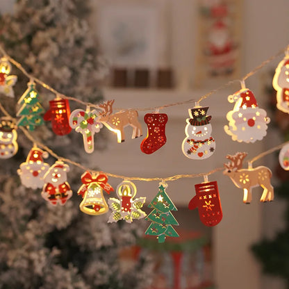 Kerstmanlicht – Kleurrijke LED-Kerstverlichting met Kerstmanfiguren