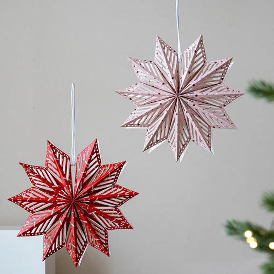 Winterster 3D Sneeuwvlok Lampenkap voor Kerstdecoratie 30 cm