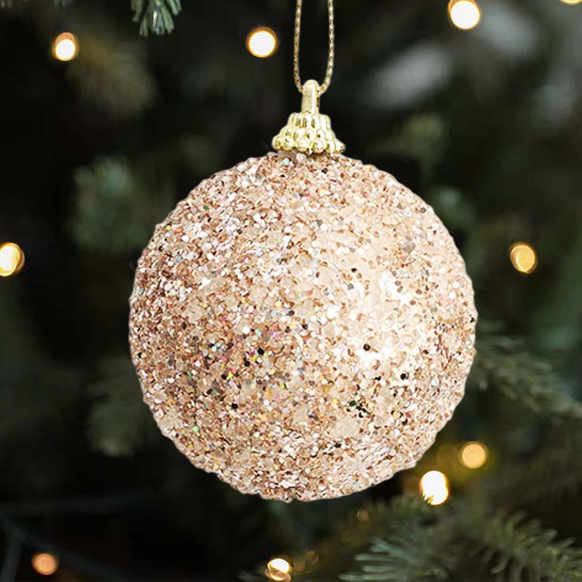 Glitter Kerstballen Set – Kerstboomversiering van 6 cm