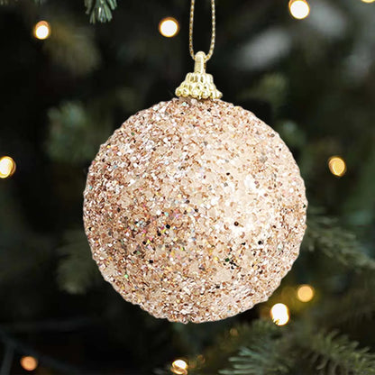 Glitter Kerstballen Set – Kerstboomversiering van 6 cm