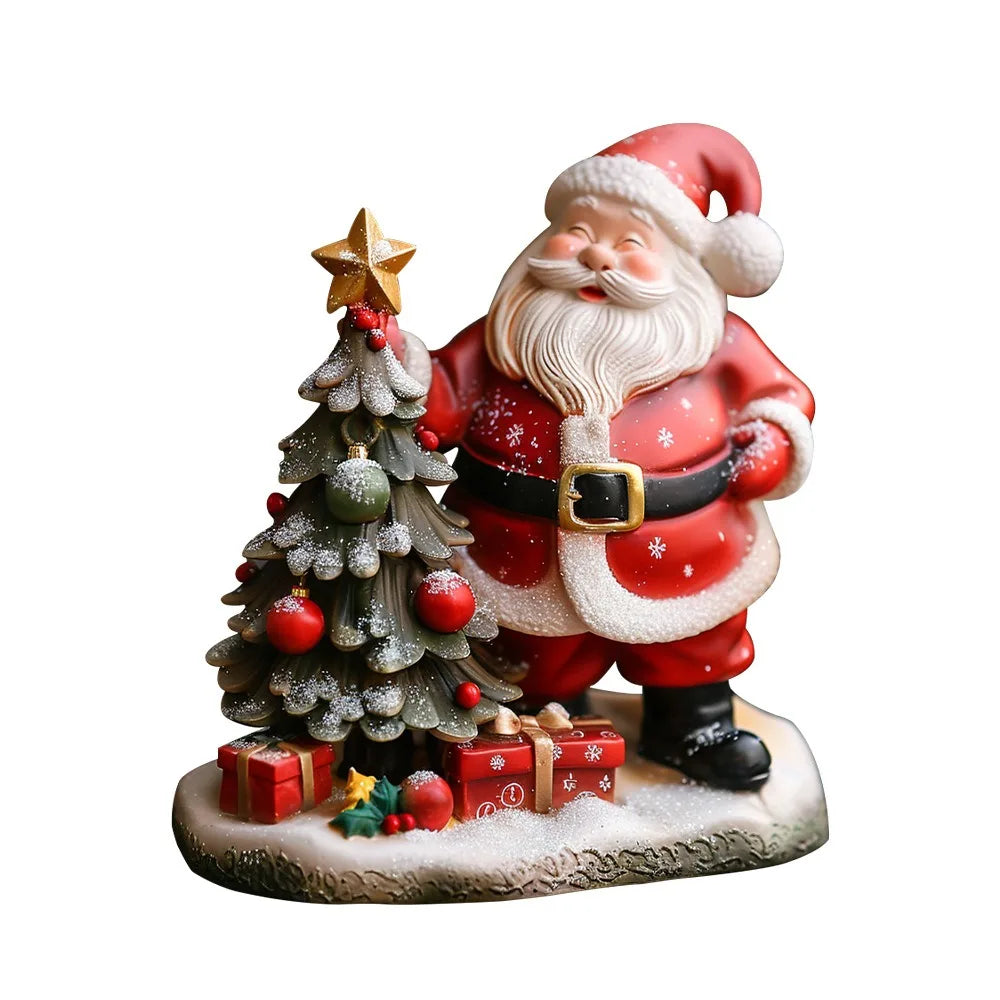 Noëlvaro – Kerstman Beeldje van Hars voor Kerstdecoratie 10 cm