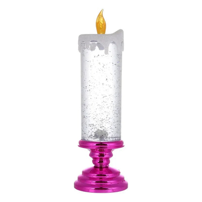 GlitterVlam Noëlle – LED Kerstkaars met Kleurverandering en Glitter