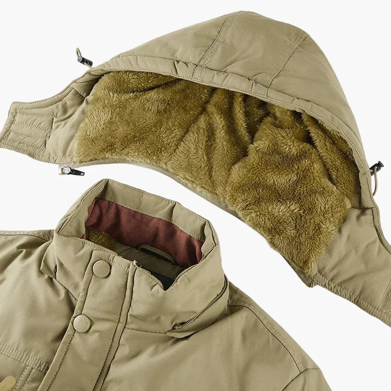 Heren Winterjas – Warme Parka met Capuchon en Praktische Zakken