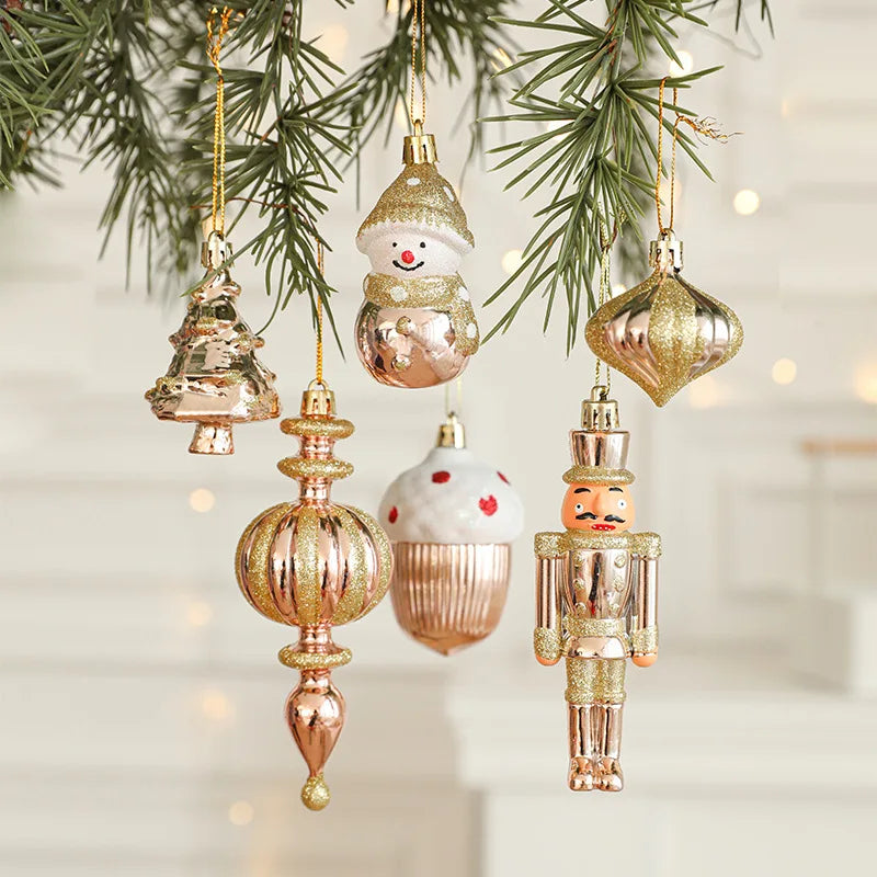 Kersthangers Feestkrans Set van 2 met Decoratieve Kerstfiguren