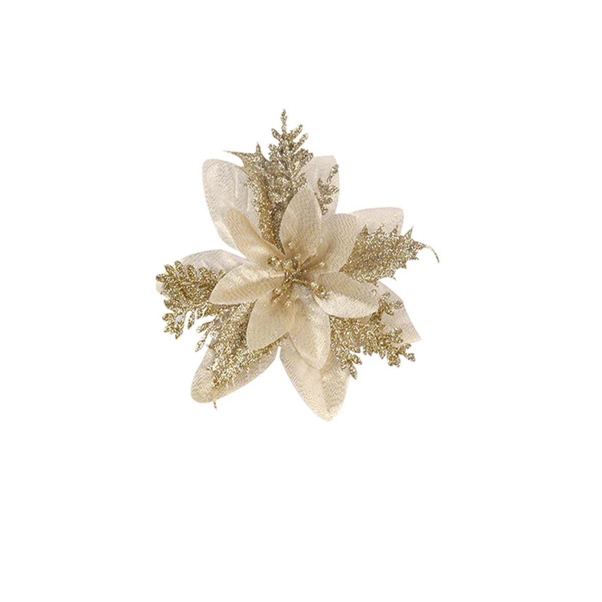 Goudglans – Glitter Kerstbloemen voor Kerstboom en Woondecoratie