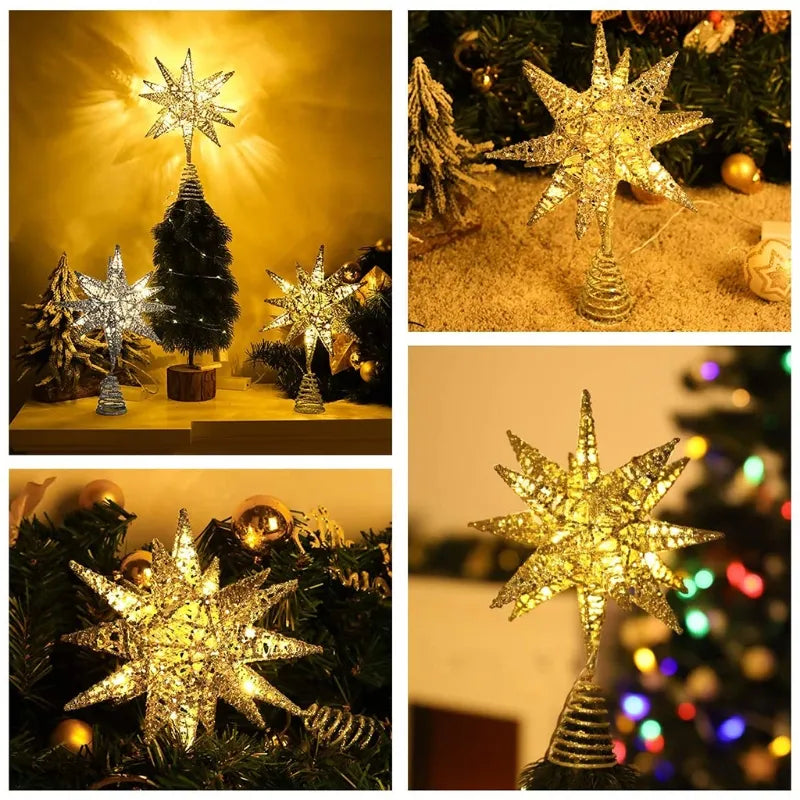 Kerstboom Stertop – Spiraalvormige LED Boomtop met Warm Licht
