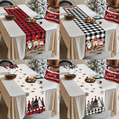 Kerst Tafelloper – Feestelijke Tafelversiering met Kerstboomontwerp