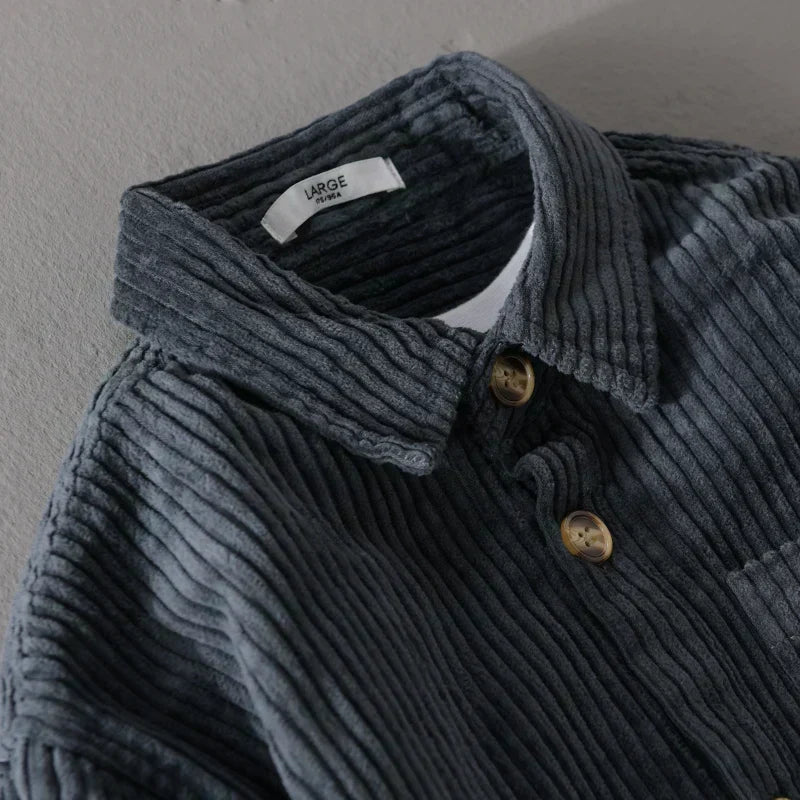 Michael – Heren Corduroy Overhemd met Knopen