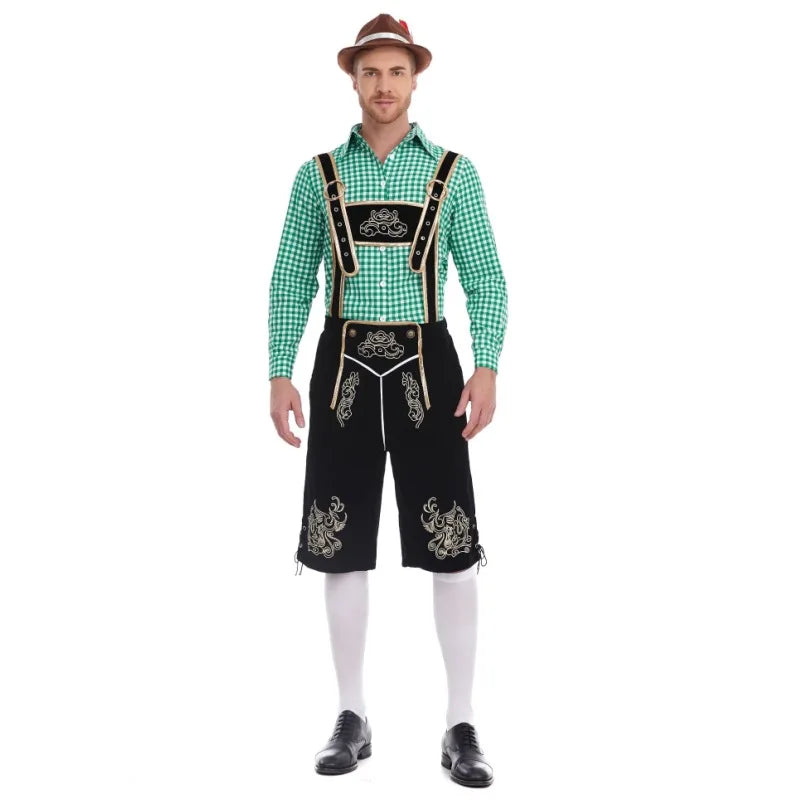 AlpenFeest Heren Oktoberfest Kostuumset met Shirt en Hoed