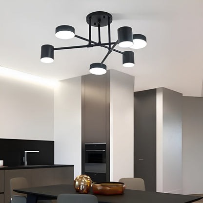 LED Plafondlamp met 6 Lichtarmen – Dimbare Moderne Plafondverlichting
