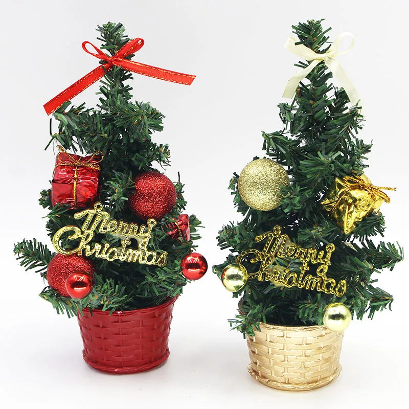 Mini Kerstboom – 21 cm Kerstdecoratie voor Bureau en Tafel