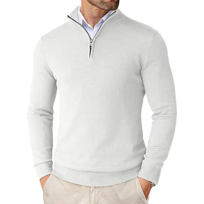 Arveno Herentrui met Halve Rits Comfortabele Gebreide Trui