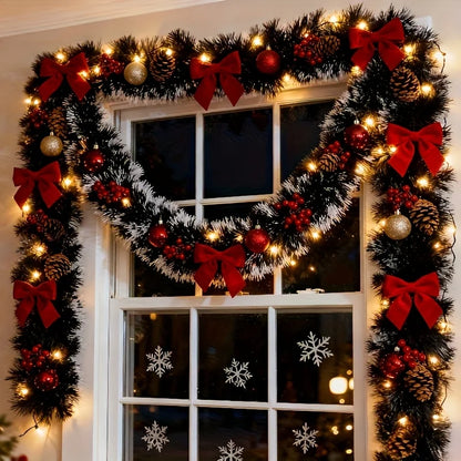 Kerstslinger – Decoratieve Slinger met Strik voor Boom en Feestdecoratie