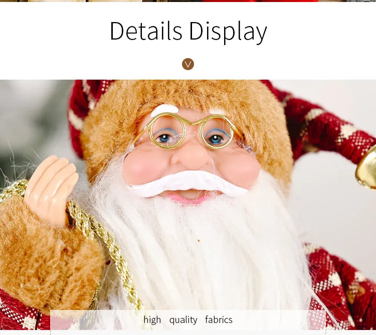 Kerstmanpop Feestdecoratie – 30 cm Kerstfiguur voor Binnen