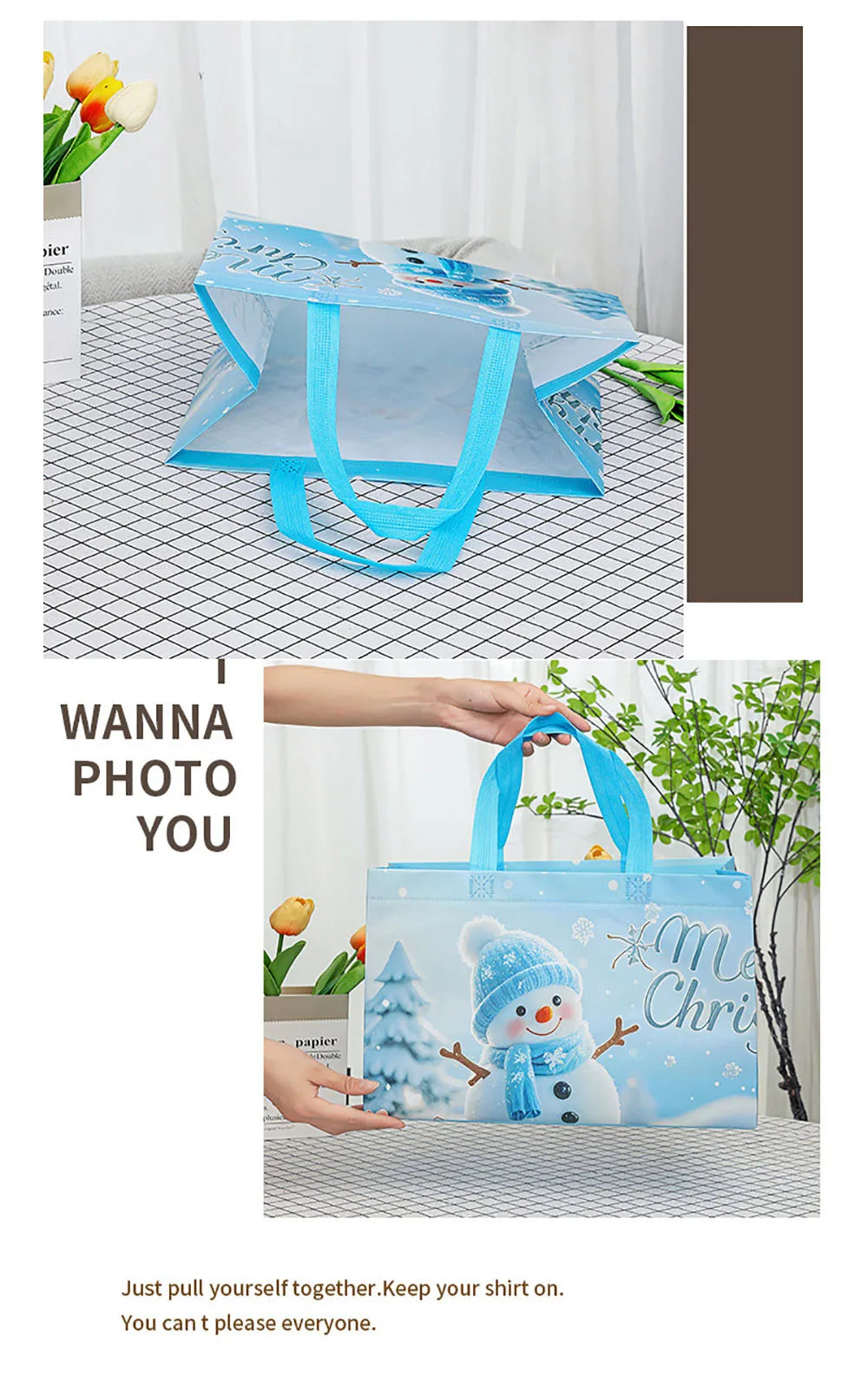 Kerstella – Herbruikbare Kerst Cadeautas 32x17x25 cm