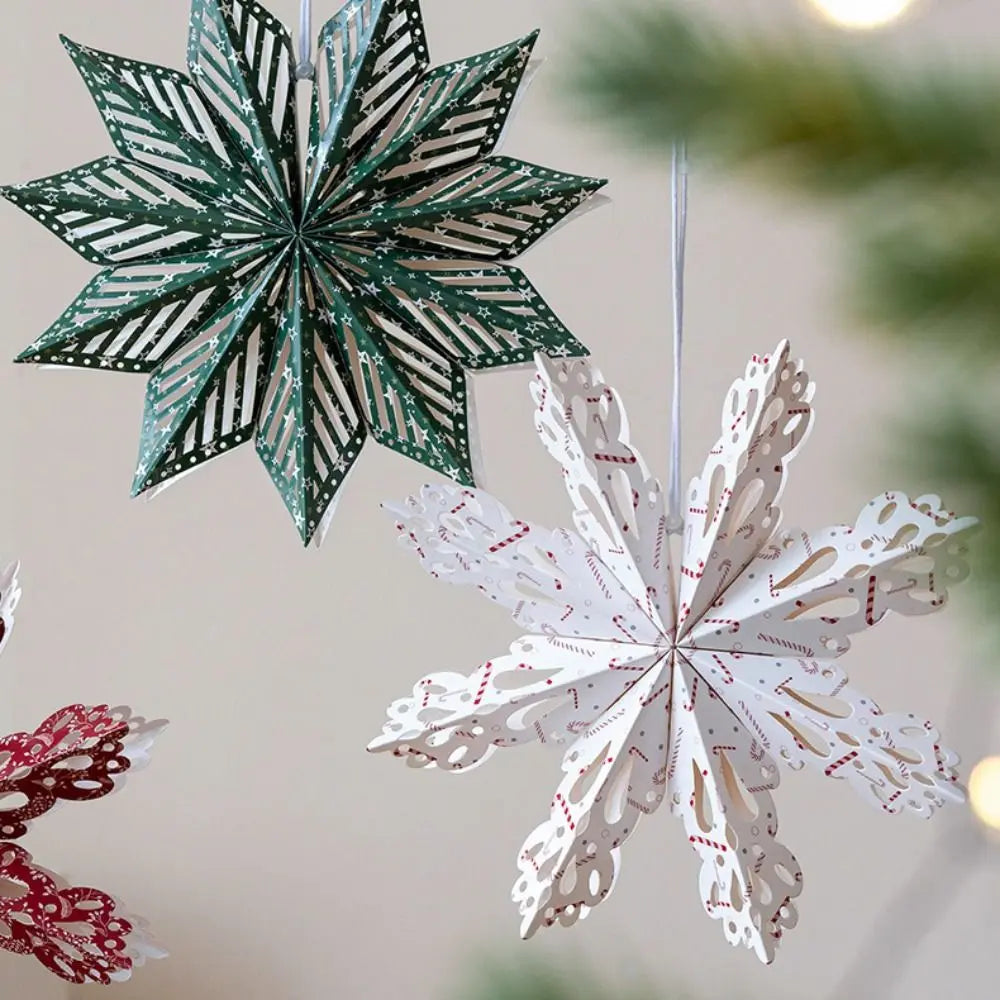 Winterster 3D Sneeuwvlok Lampenkap voor Kerstdecoratie 30 cm