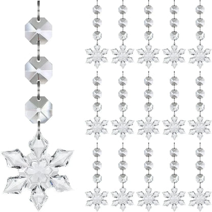 Winterkristal – Set Heldere Sneeuwvlok Kersthangers voor Kerstboom