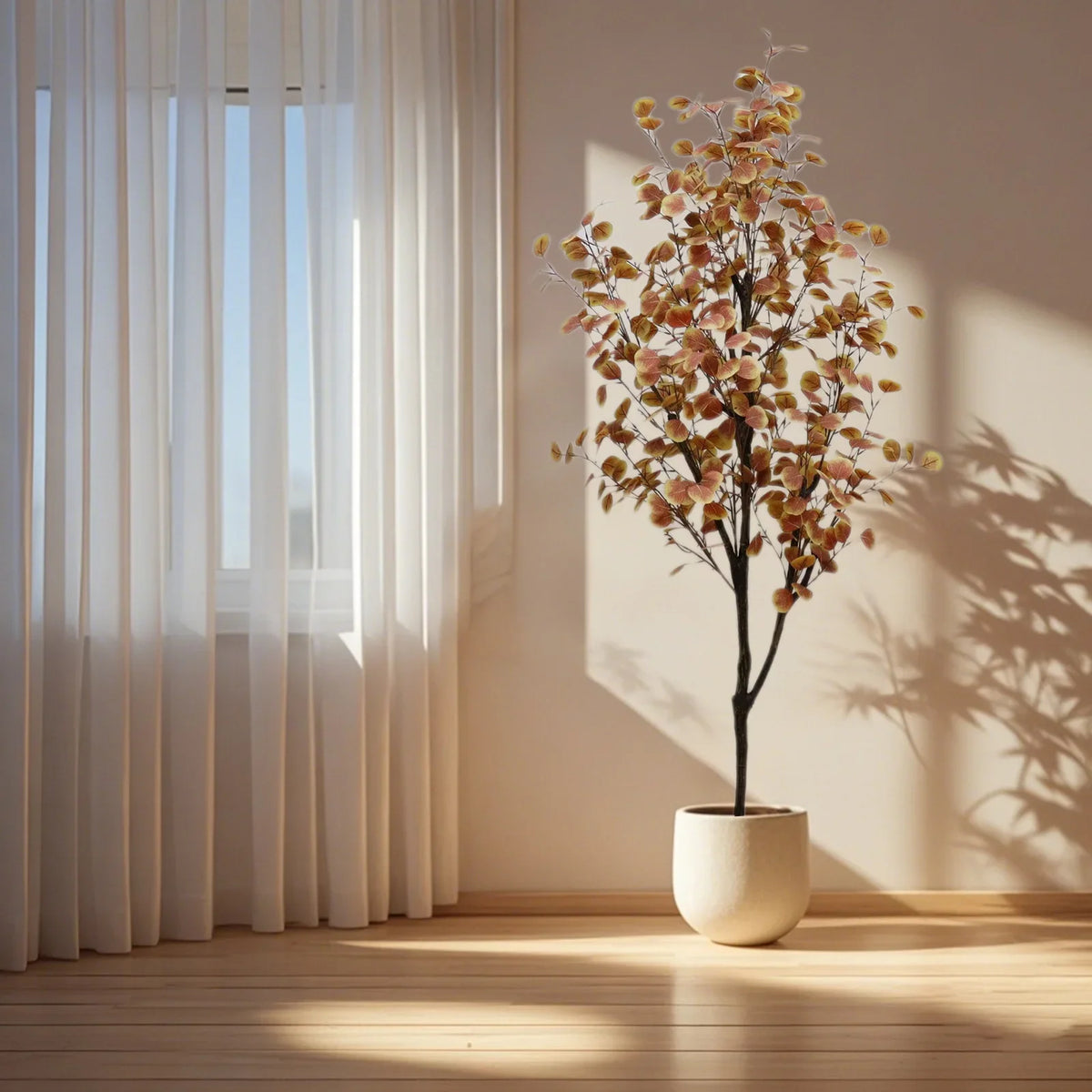 Herfstgloed Kunst Eucalyptus Boom – Sfeervolle Herfstdecoratie