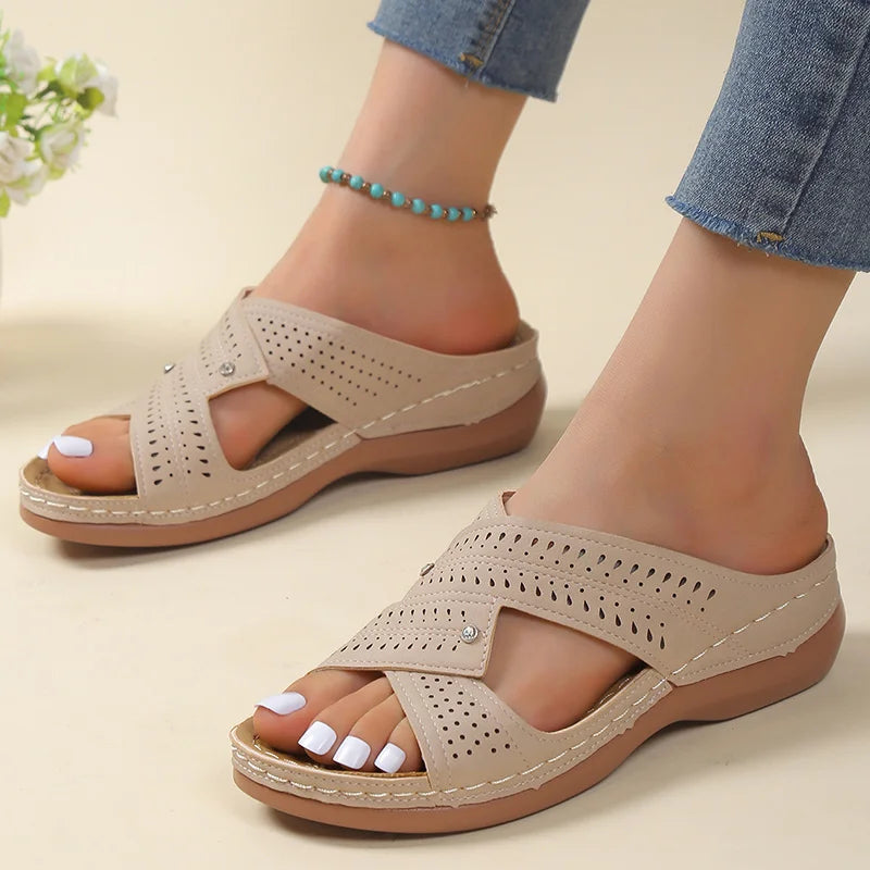 LuchtComfort Dames Sandalen met Orthopedisch Voetbed en Ventilatie
