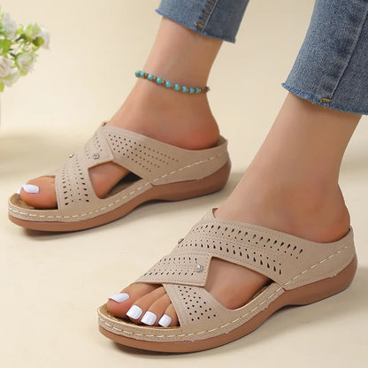 LuchtComfort Dames Sandalen met Orthopedisch Voetbed en Ventilatie