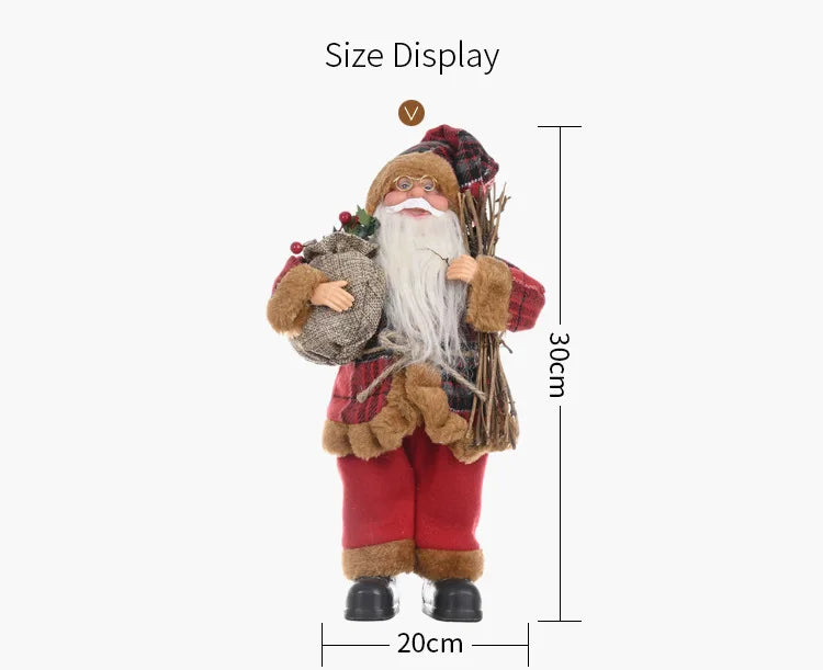 Kerstmanpop Feestdecoratie – 30 cm Kerstfiguur voor Binnen