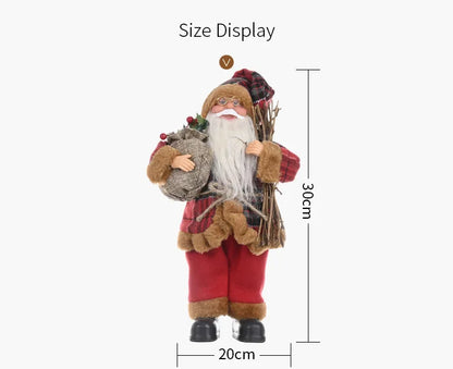 Kerstmanpop Feestdecoratie – 30 cm Kerstfiguur voor Binnen