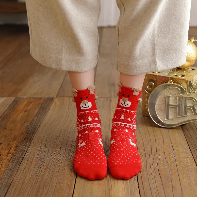 Kerstsokken Dames en Kinderen – Feestelijke Sokken met Kerstmotieven