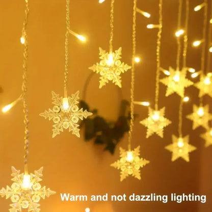 Sneeuwlicht – LED Sneeuwvlok Lichtslinger op Zonne-energie