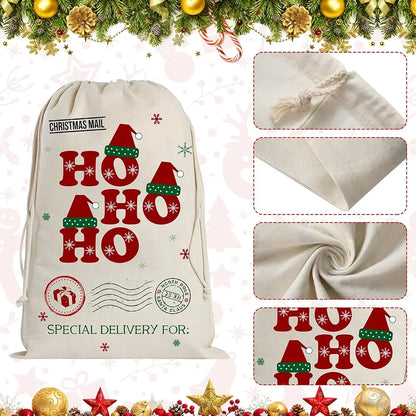 Kerstcadeauzak – Grote Kerstman Geschenkzak met Trekkoord