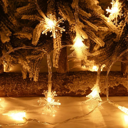 Sneeuwvlok Kerstverlichting 3 Meter met 20 LED Lampen
