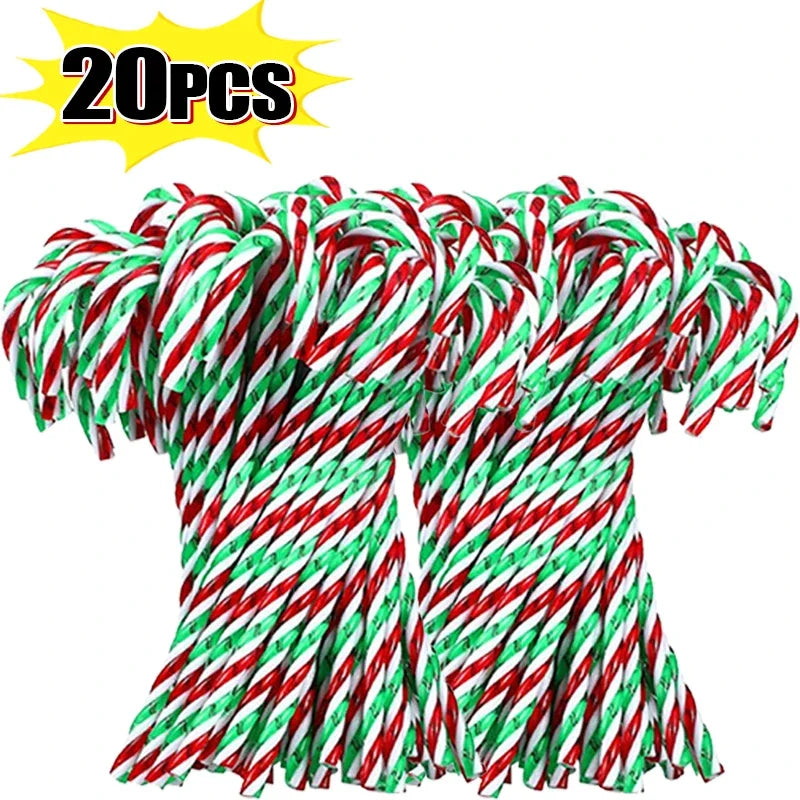 Kerst Zuurstokken – Set van 10 of 20 Kerstboom Hangers van 15 cm