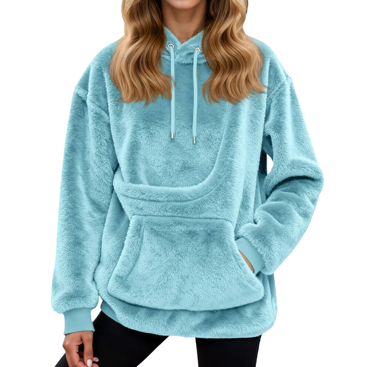 Knuffelzak Fleece Hoodie met Buikzak voor Kleine Huisdieren