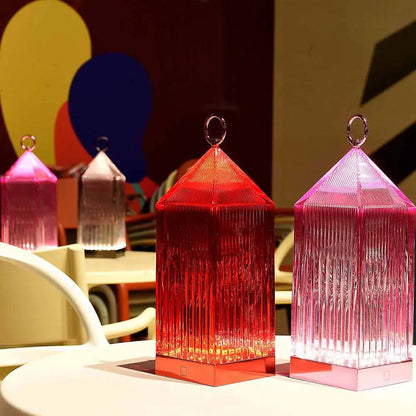 CrystalGlow - Oplaadbare Kristallen Nachtlamp met LED-verlichting, Dimbaar & Draadloos