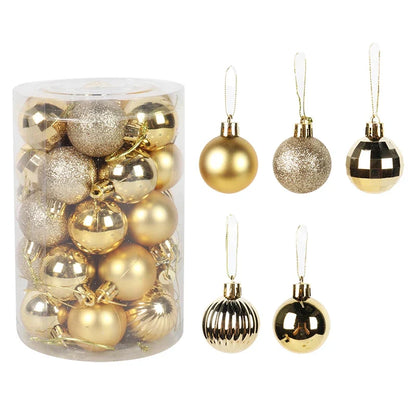 Kerstglans Noëlle – Set van 34 Kerstballen van 4 cm voor de Kerstboom