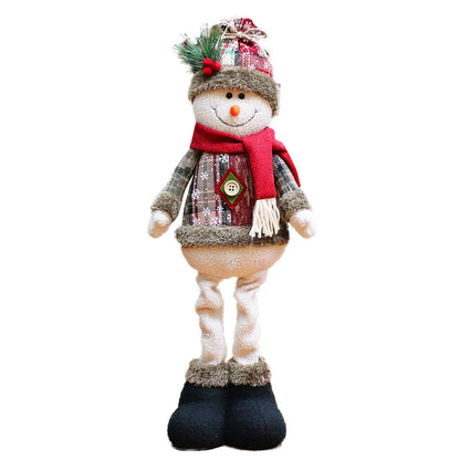 Kerstfiguren Set – 3 Decoratieve Kerstpoppen met Kerstman en Rendier