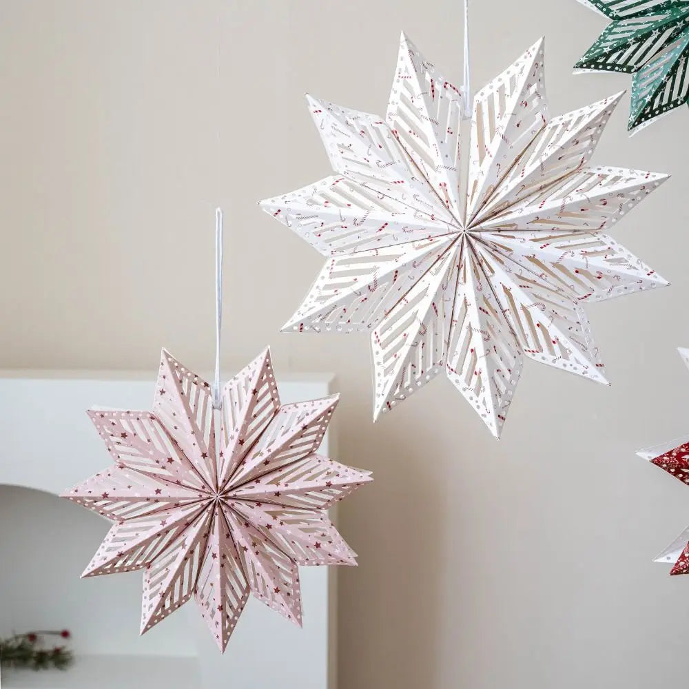 Winterster 3D Sneeuwvlok Lampenkap voor Kerstdecoratie 30 cm